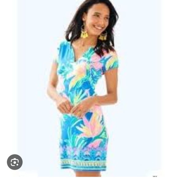 Lillly Pulitzer Mila Stertch Shift Dress Sz M - Picture 1 of 4